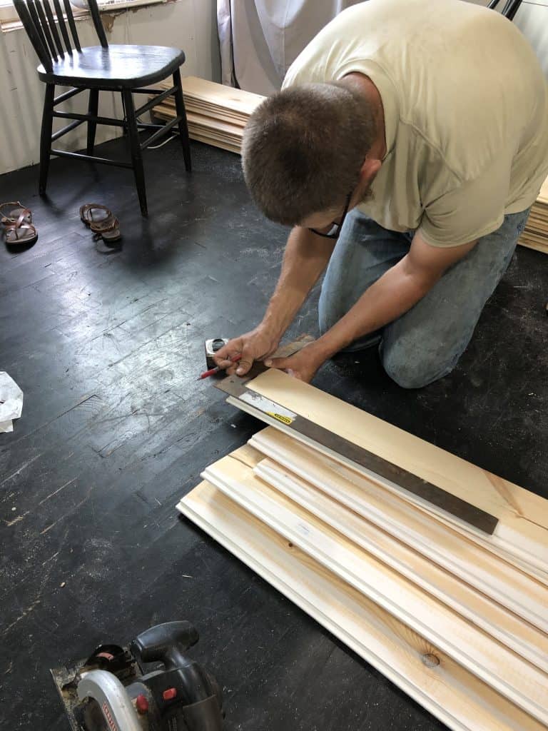 How to cut shiplap around electric outlet