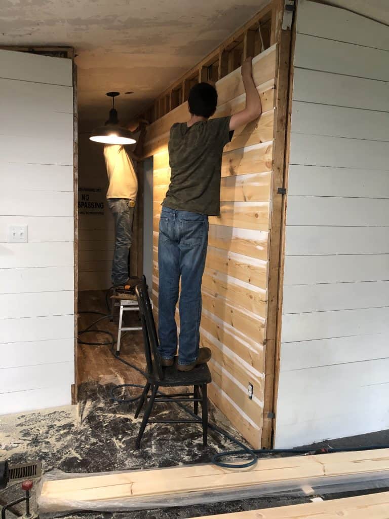 Mobile Home Remodeling Farmhouse Style with Shiplap boards