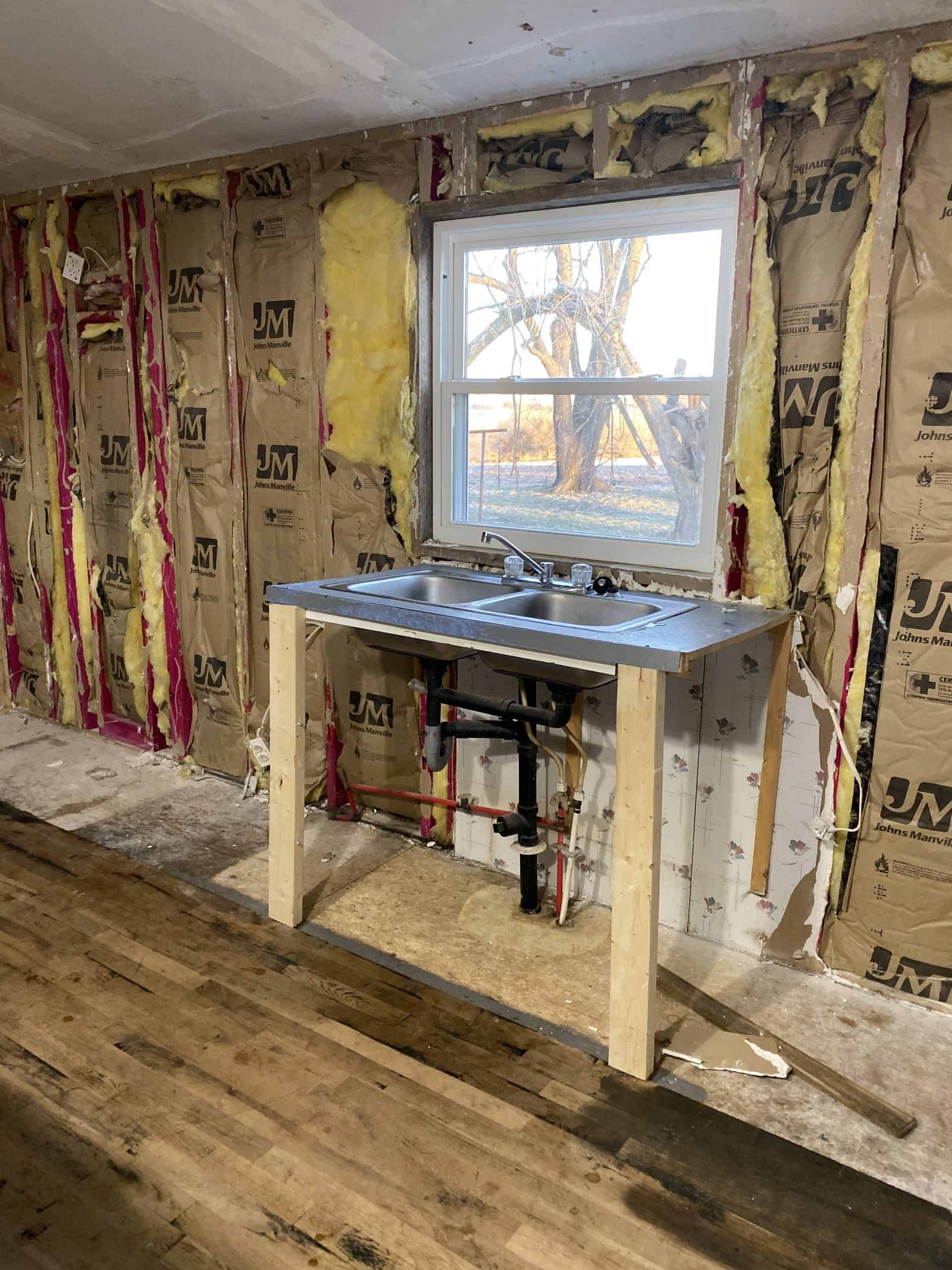 Double Wide Manufactured Home Kitchen Remodel New Windows Rocky