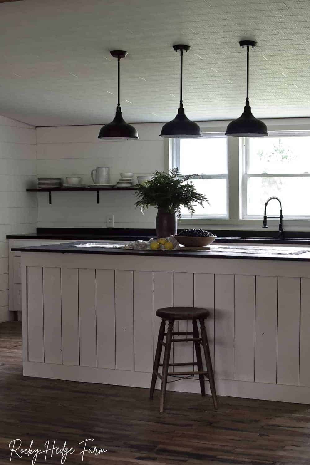 DIY Rustic Farmhouse Kitchen Island | Rocky Hedge Farm