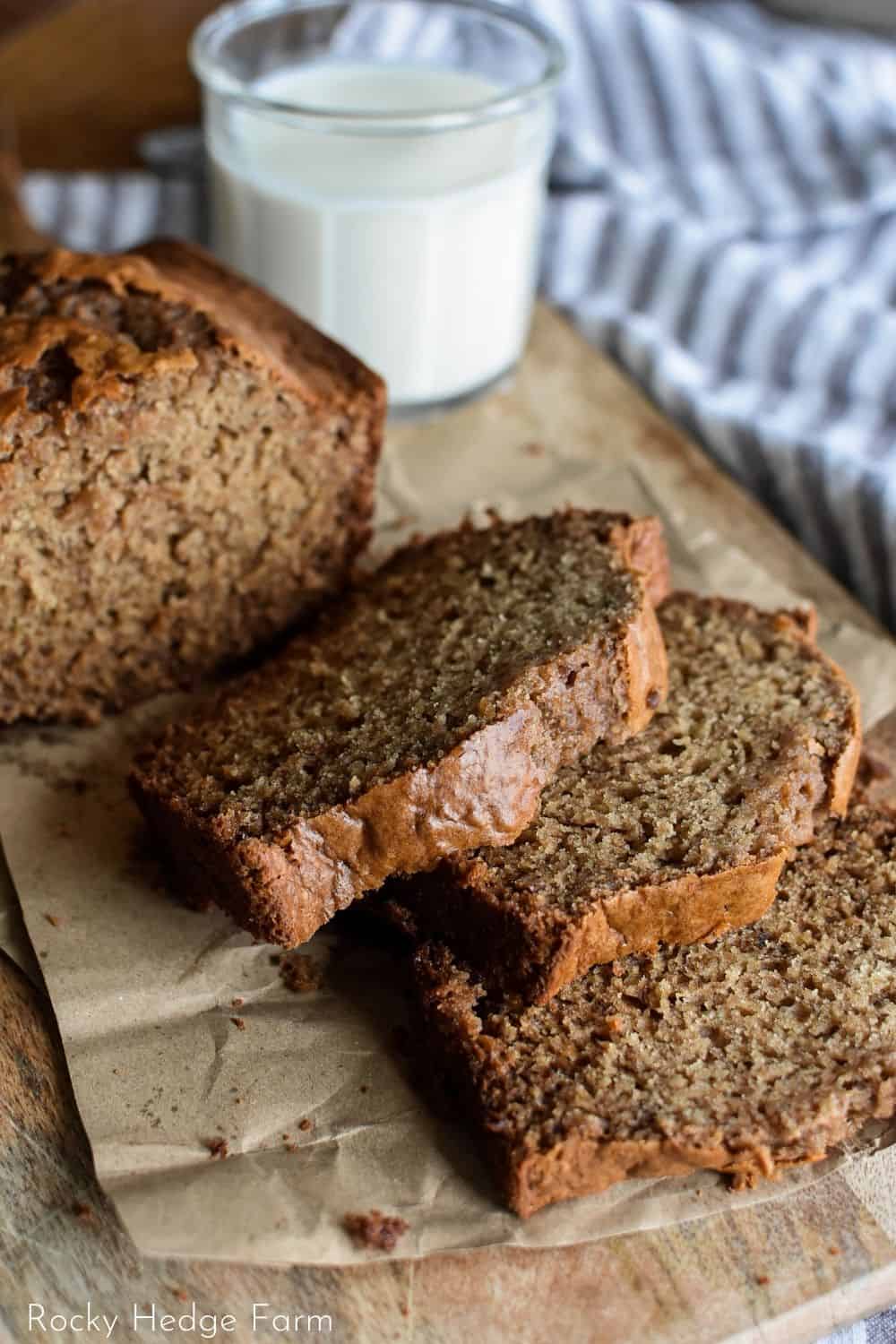 Simple Healthy Banana Bread Recipe Rocky Hedge Farm