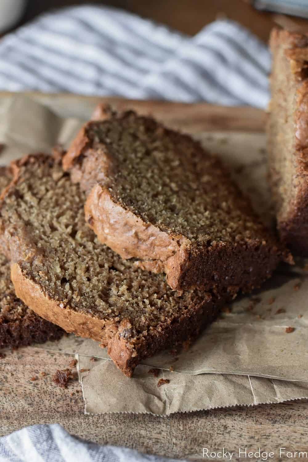 Simple Healthy Banana Bread Recipe Rocky Hedge Farm