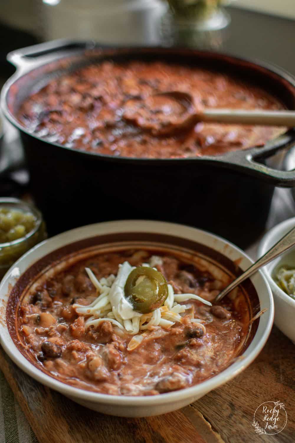 Dutch Oven Chili Rocky Hedge Farm