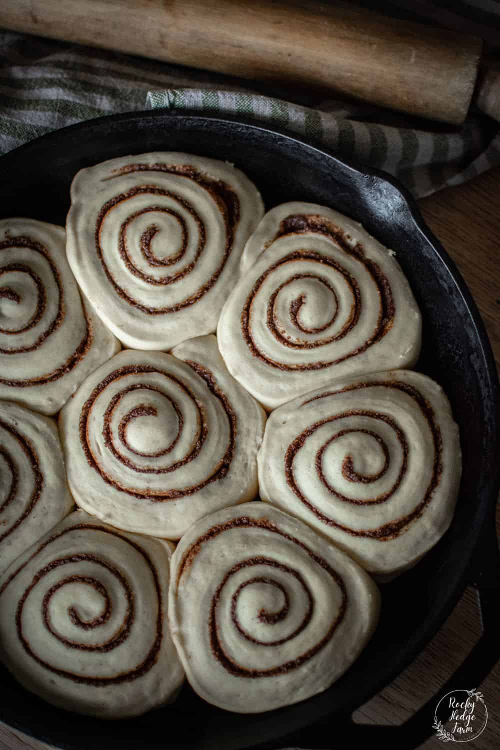 Cast Iron Skillet Cinnamon Rolls Rocky Hedge Farm