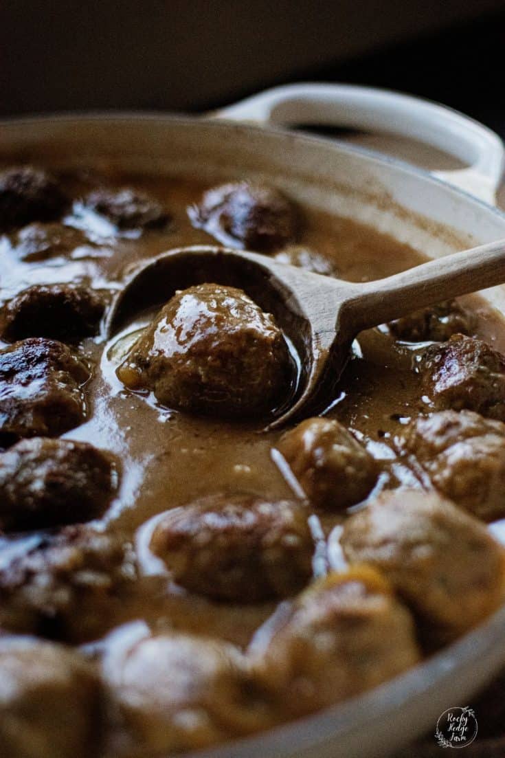 Meatballs and Gravy Rocky Hedge Farm