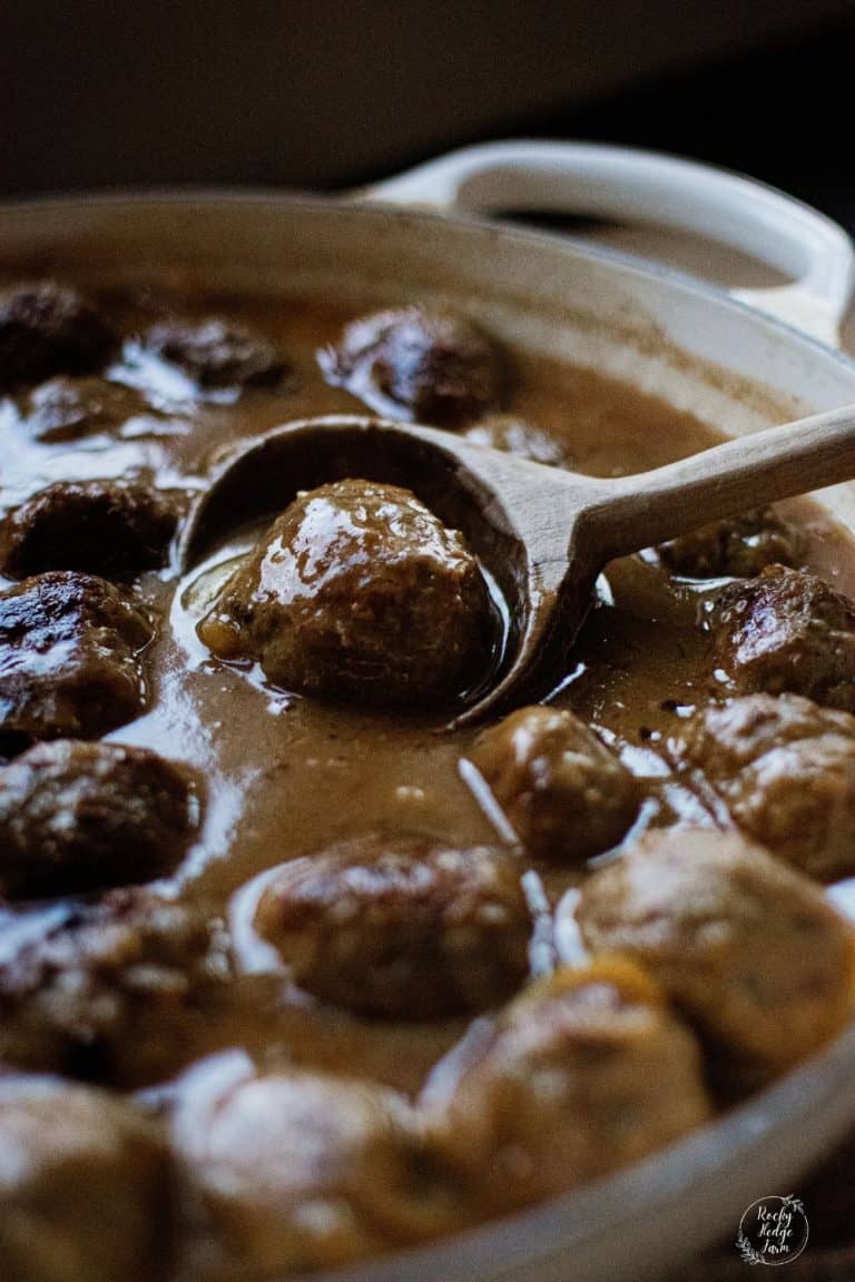 Meatballs and Gravy Rocky Hedge Farm
