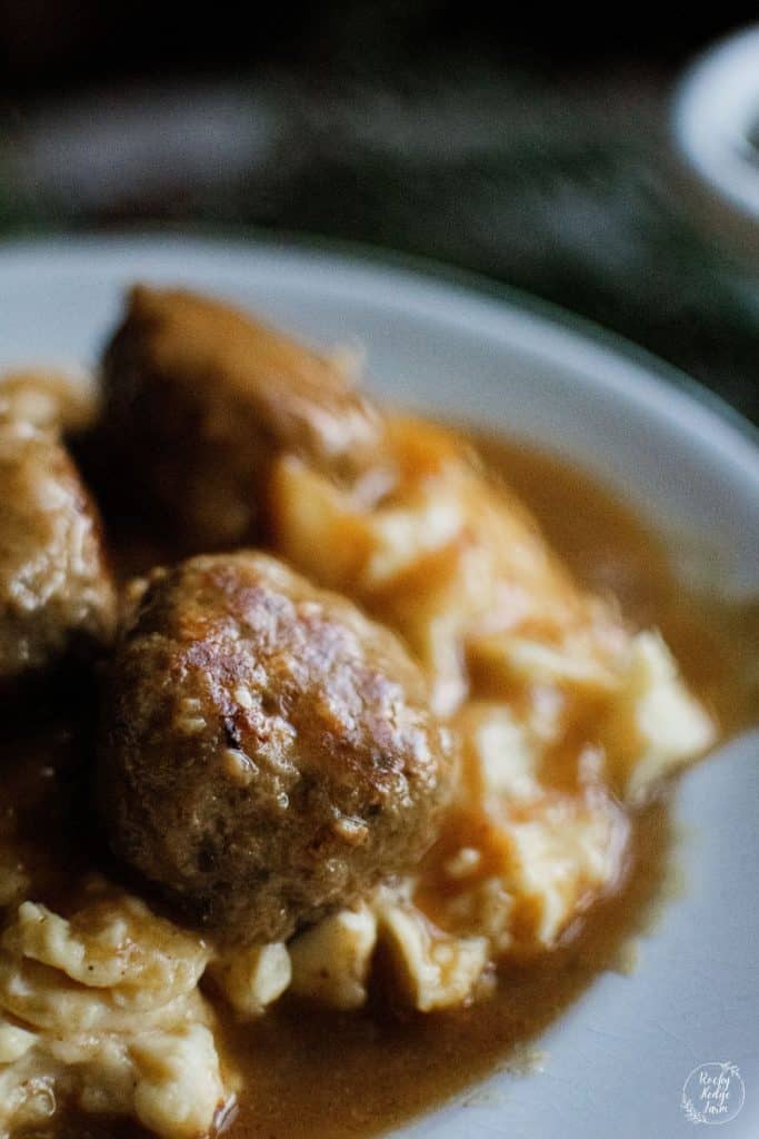 Meatballs and Gravy Rocky Hedge Farm