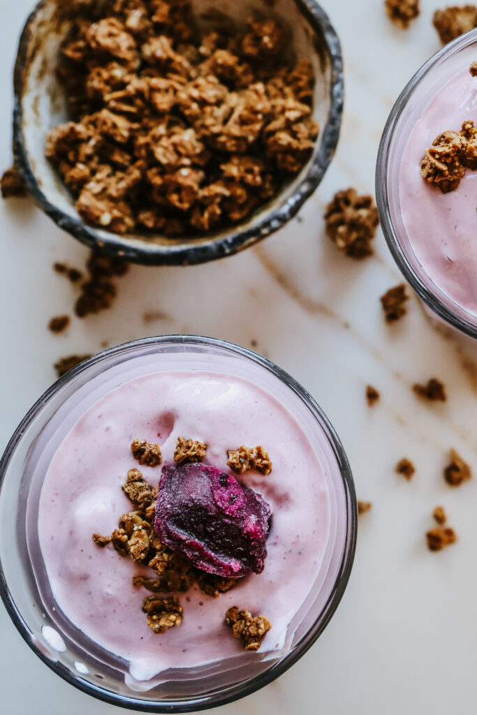 Homemade cottage cheese smoothie recipe packed with grams of protein