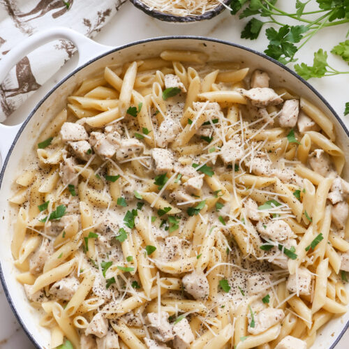 One Skillet Chicken Alfredo
